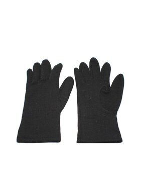 Black Fleece Wool Underlay Baselayer Gloves Winter Stretchy Snug Extra Warm OSFM